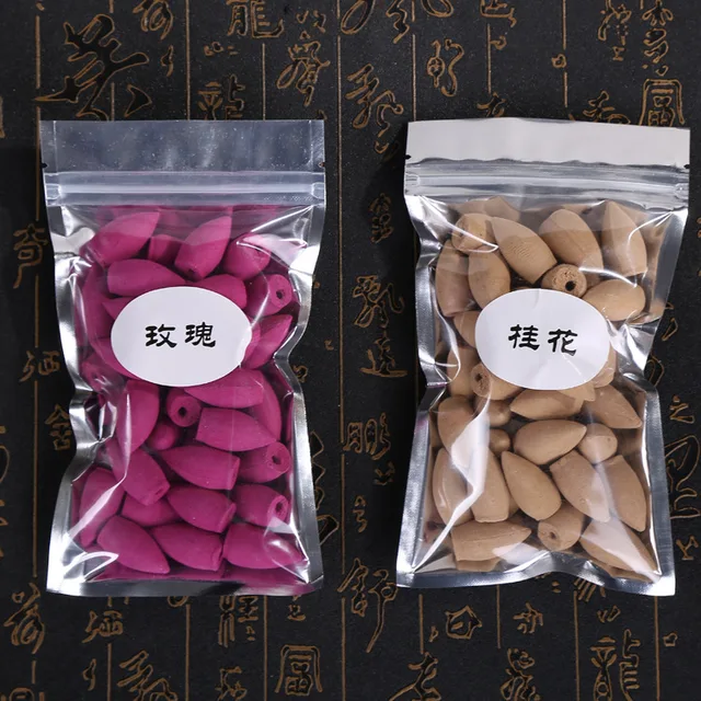 40pcs/Bag Incense Cones For Backflow Tower Accessories Colorful Bullet