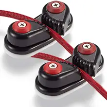 2 шт. кулачковые скобы для плавания кулачковые скобы с линейкой Fairlead, размеры до 5/8 дюймов, анодированный алюминий, парусная лодка, каяк