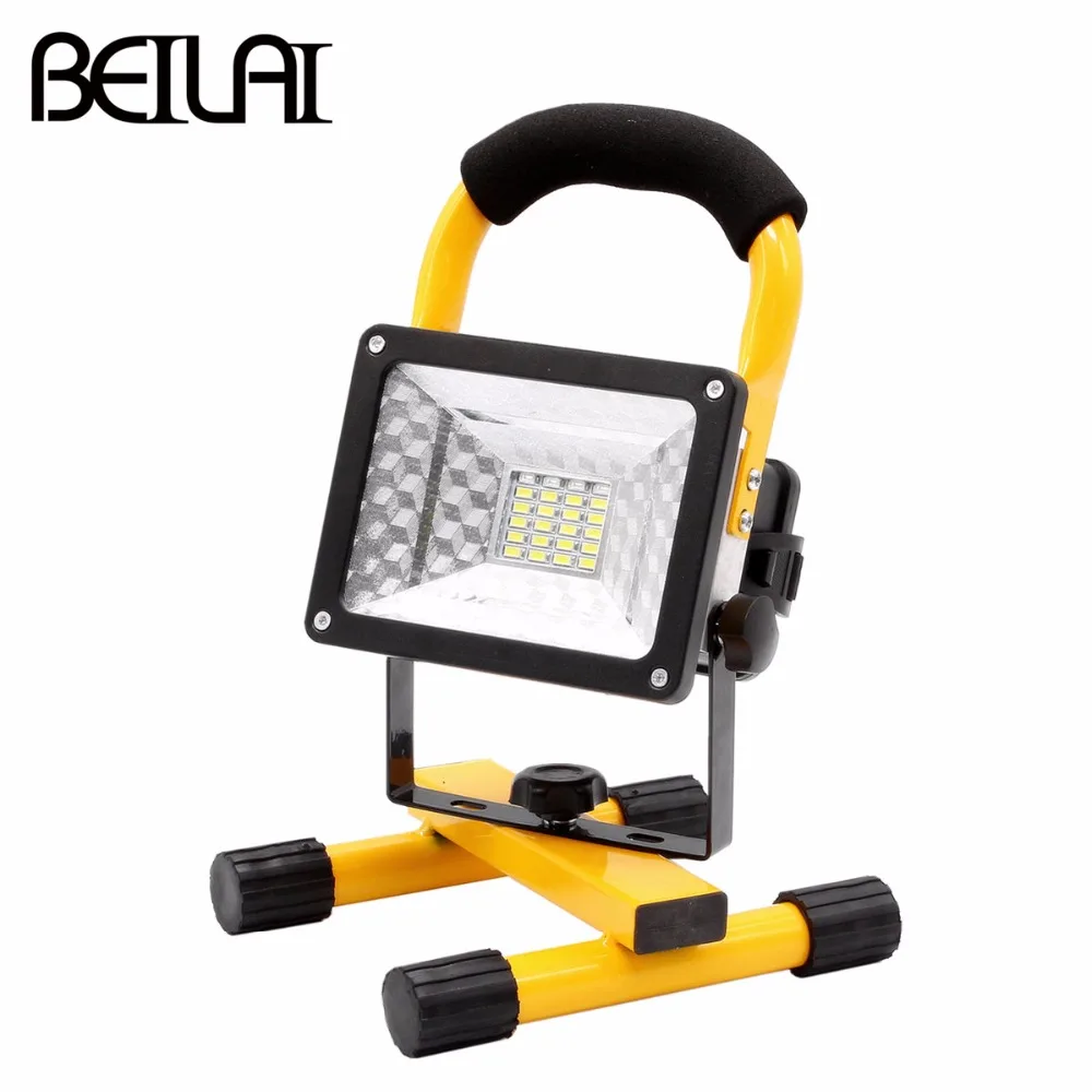 

3 Mode 24 LED Floodlight IP65 Waterproof Portable LED Flood Light Rechargeable Spotlight Power By 18650 Battery Outdoor Lighting