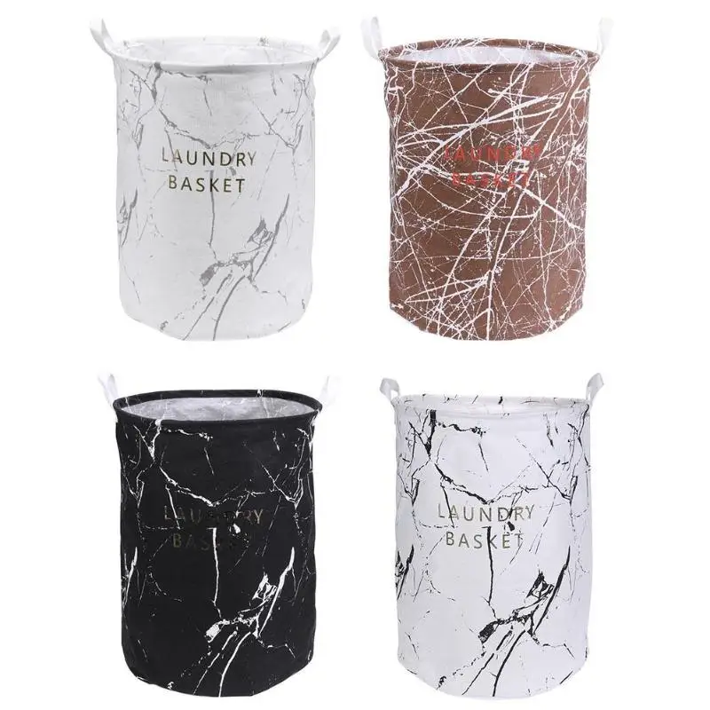 

New Canvas Waterproof Folding Laundry Basket Toys Holder Washing Dirty Clothes Home Decor Storage Barrel Kids Toy Organizer
