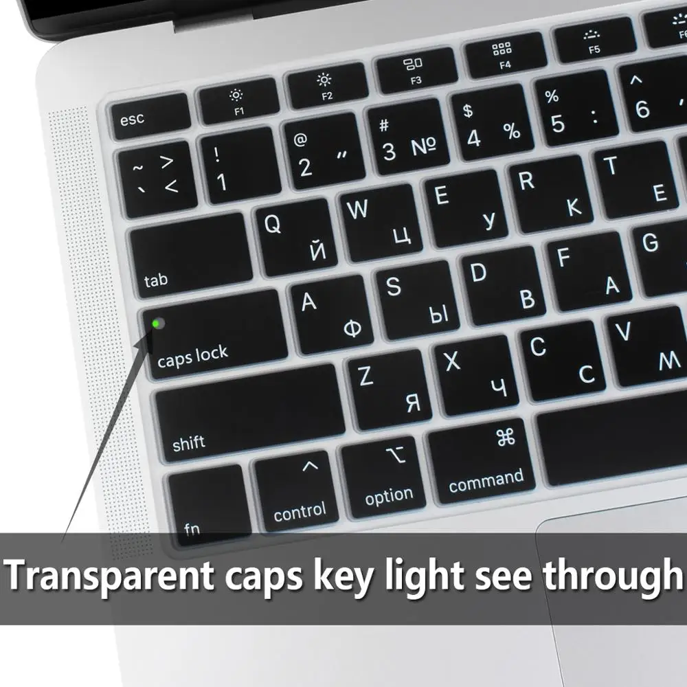 Силиконовый чехол для клавиатуры для нового Macbook Air, 13 дюймов,,, подходит только для модели A1932, черный