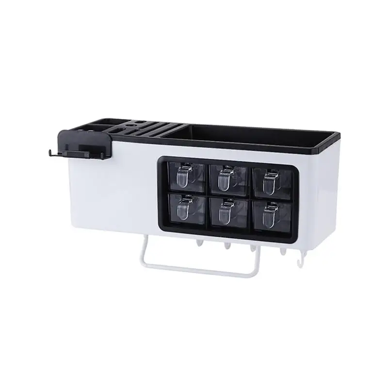 

1PC Spice Boxes Plastic Wall Mounted Kitchen Rack Spice Organizer For Restaurants