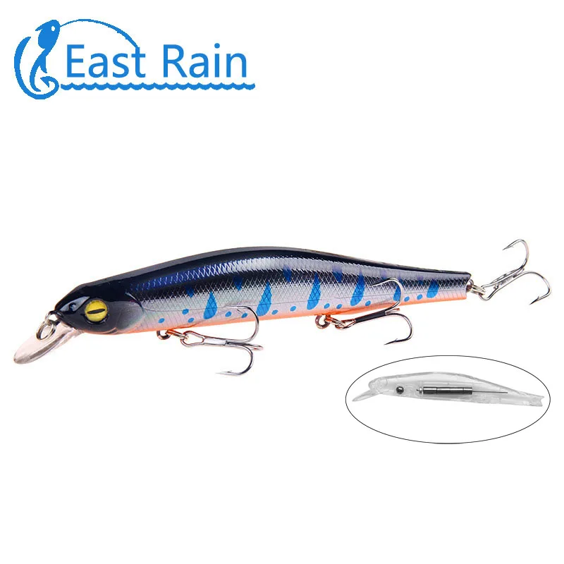 

East Rain 12.5cm 17.7g Fishing Lures 3D Eyes Laser Minnow Hard Bait Professional Crankbait Wobbler Pesca Isca Free shipping