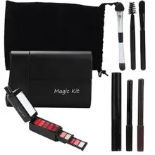 Фиксирующая пудра, многофункциональная портативная коробка для макияжа, губная помада, ручка для бровей, бронзовая пудра, косметический инструмент для макияжа лица