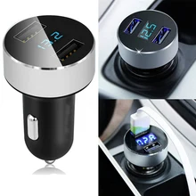 Car Charger 2 Port LCD Display 12-24V Cigarette Socket Lighter 3.1A Dual USB Fast Car Charger Power Adapter Car Charger 2 Port LCD Display 12-24V Cigarette Socket Lighter 3.1A Dual USB Fast Car Charger Power Adapter