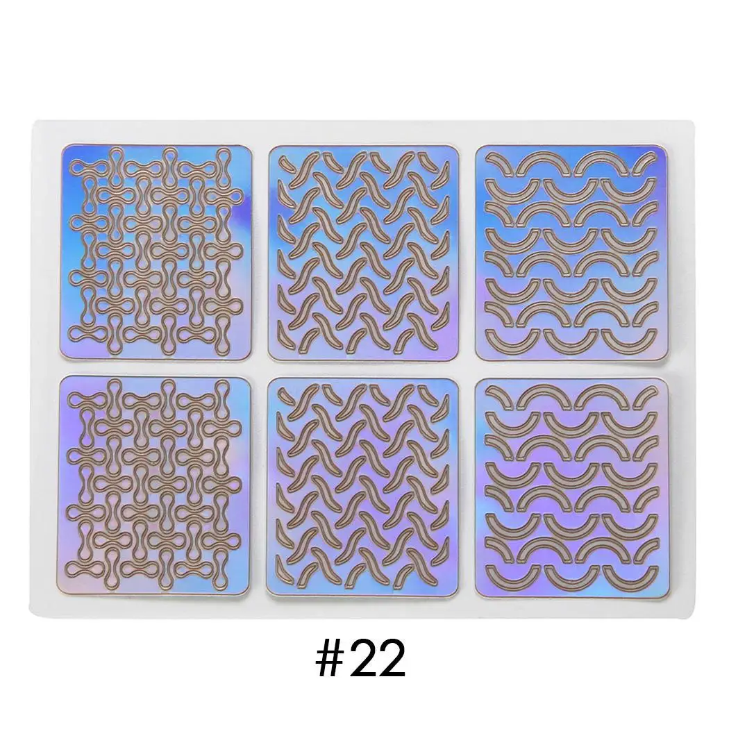 

Nail Stamping Plate Set Gradient Clear Openwork henna decorative sticker