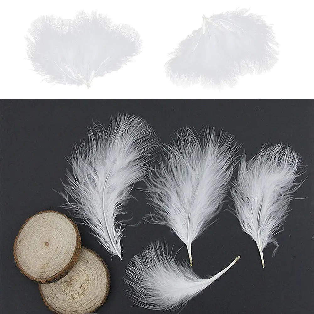 

100Pcs/Pack White Wedding Craft Handmade Natural DIY Pheasant Feather Elegant Props Party Lightweight Decoration Plumes Jewelry