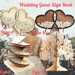 Индивидуальная Свадебная Гостевая книга дерево деревянные Сердца деревенская память визит подписи знак книга для свадебной вечеринки