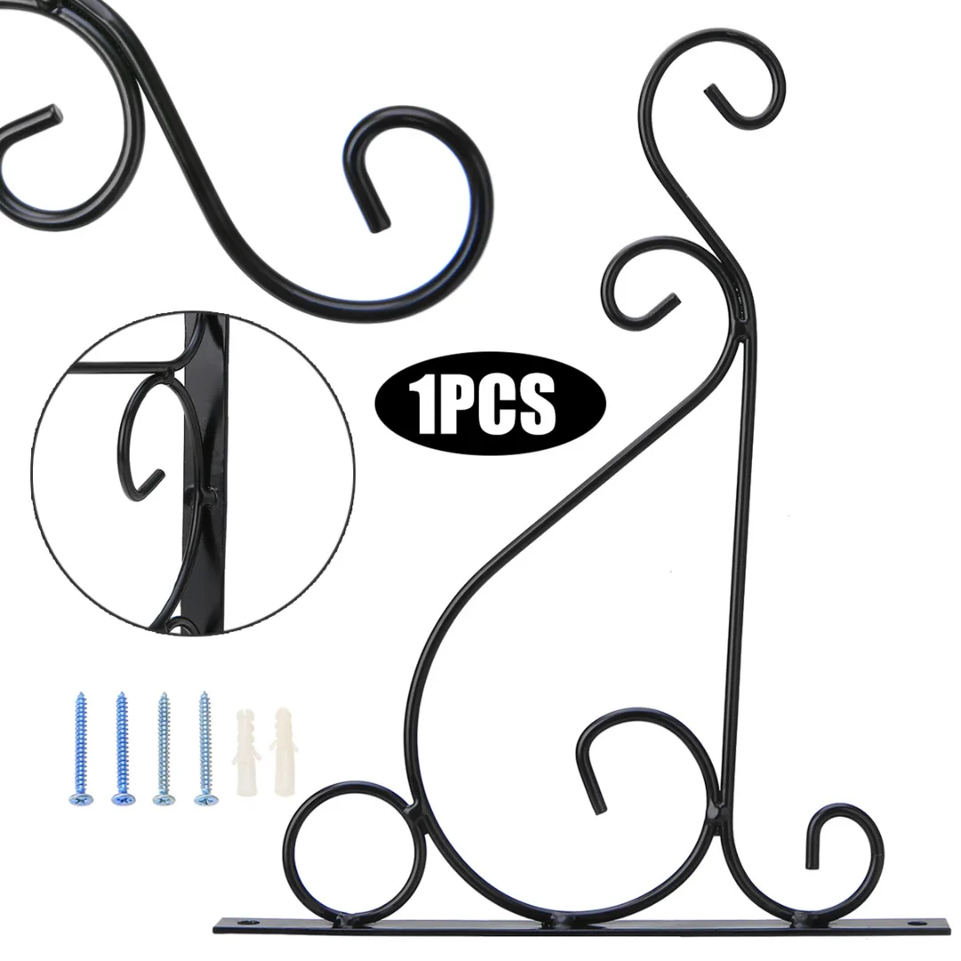1 шт., 25 см металлический кронштейн для растений, вешалка для растений, настенный крючок для дома, сада, растений, украшения балкона