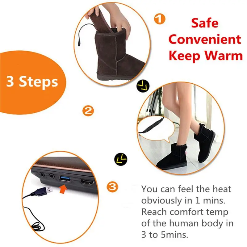 BSAID стельки с электрическим подогревом для мужчин и женщин, USB нагревательные стельки с линией передачи данных, зимние теплые бархатные туфли, стельки для ног, теплые, Новинка
