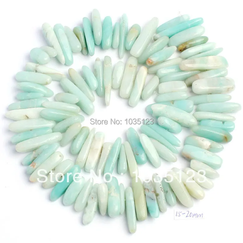 

Free Shipping 15-20mm Pretty Natural Mixed Amazonite Stick Shape Gems Loose Beads Strand 15" DIY Jewelry Making w51