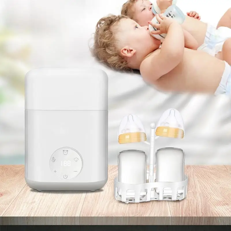 Детский двойной стерилизатор для бутылочек, подогреватель молока для кормления грудного молока с ручкой, бутылочка для напитков с мягким ртом для новорожденных
