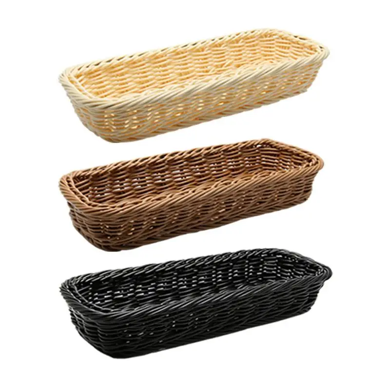 

Woven Storage Basket Bread Knife Cross Spoon Tableware Key Snack Sundries Storage Basket Kitchen Sink Fruit Washing Drain Basket