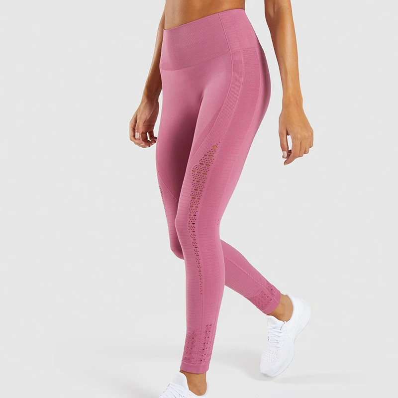 pink and grey gym leggings