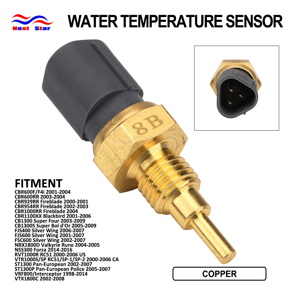AHL Motocicletta Sensore Temperatura Acqua per Honda CB600 CBR600 Hornet 600 Hornet 900