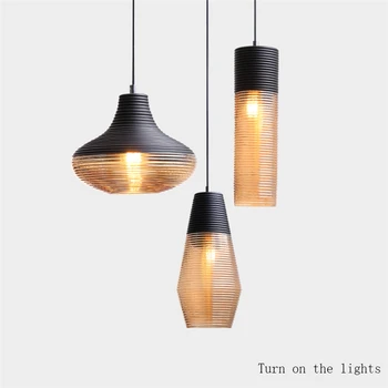 

Modern LED Pendant Lamps Vintage Glass Pendant Lights Living Room Bedroom Loft Industrial Home Decor Kitchen Fixtures Hang Lamp