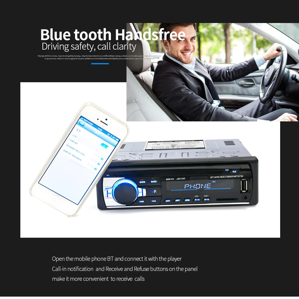 (WISH) Автомобильный MP3 плеер с Bluetooth картой USB дисковый аппарат автомобильная