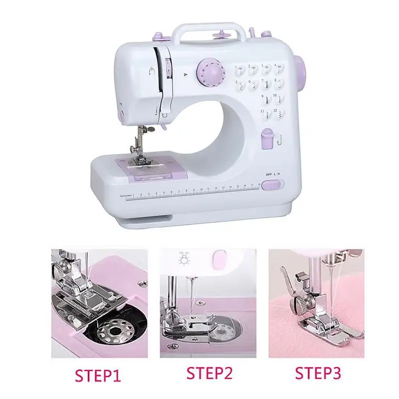 

Household Sewing Machine Sewing tools 12 Stitch Version Electric Multi - Function Mini Sewing Device easy to operate space saver