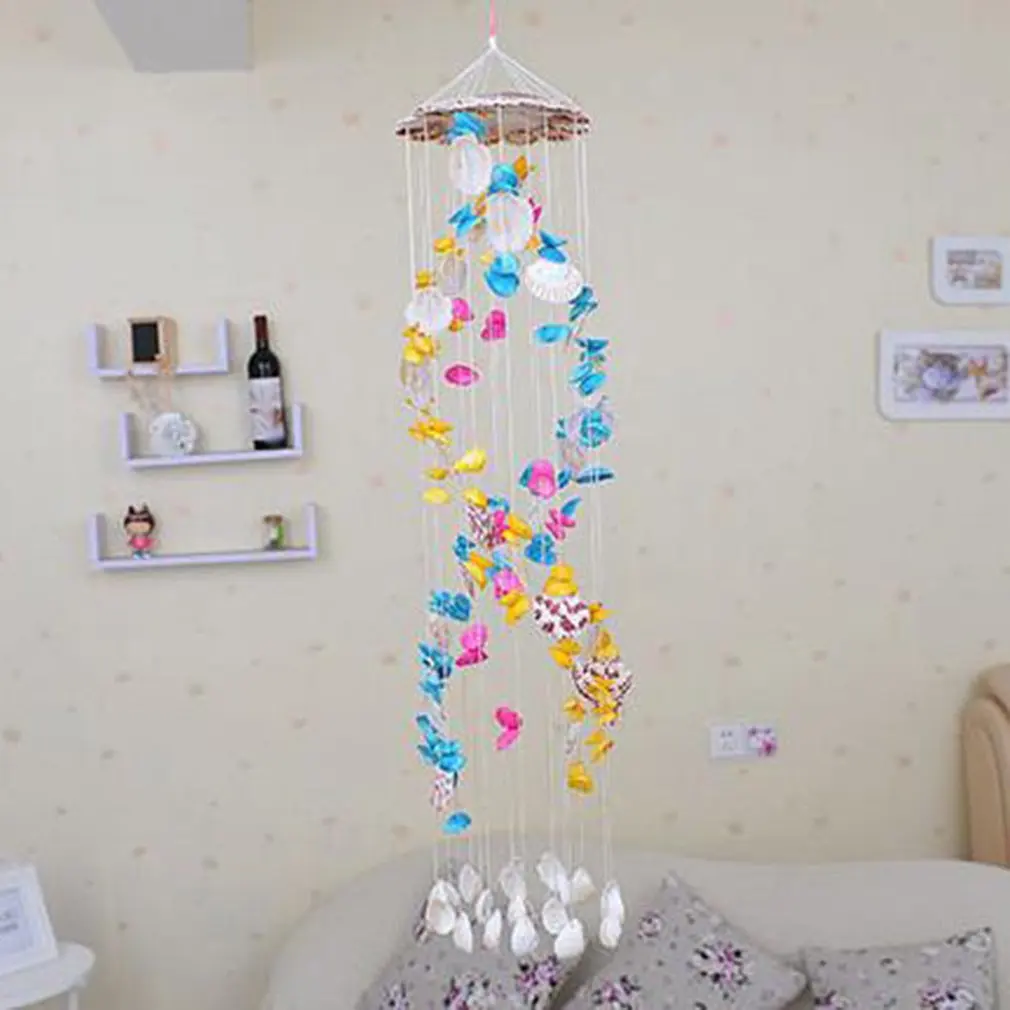 

Creative 19 Double Dragon Color Shell Wind Bells Hanging Ornaments Home Decoration Festivals Supplies Best Gift