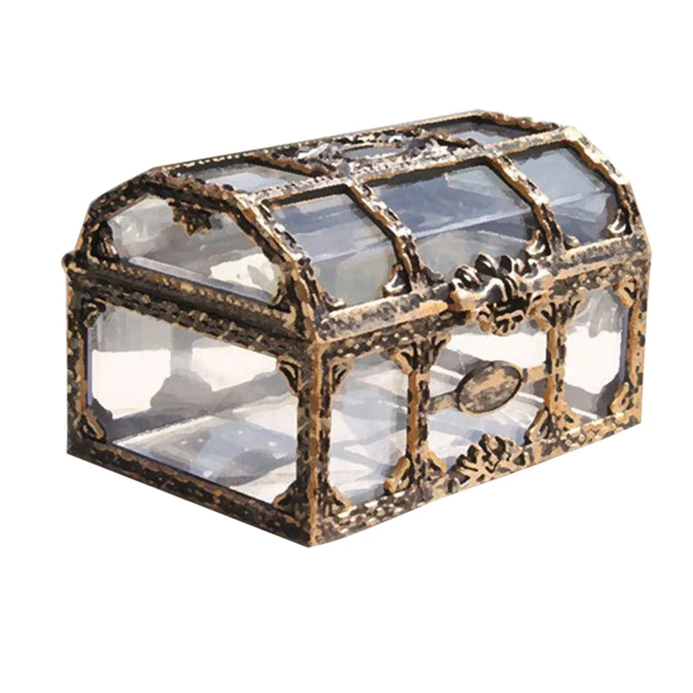 

Plastic Container Storage Box Transparent Pirate Anime For Pirate Crystal Gem Treasure Box Toy Figures