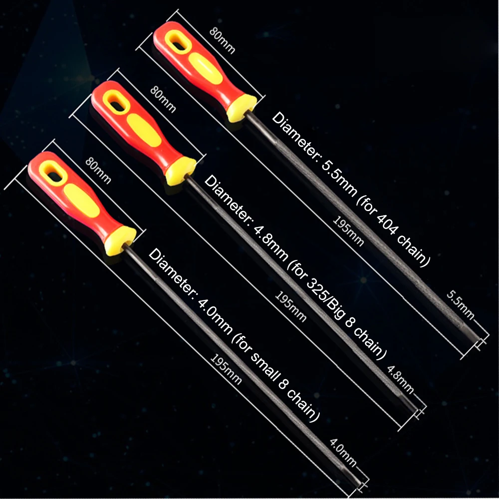 Shina 1pc 4/4.8/5.5mm Chainsaw Round Files for Sharpening Chain Electric Saw Rasps Shina 1pc 4/4.8/5.5mm Chainsaw Round Files for Sharpening Chain Electric Saw Rasps