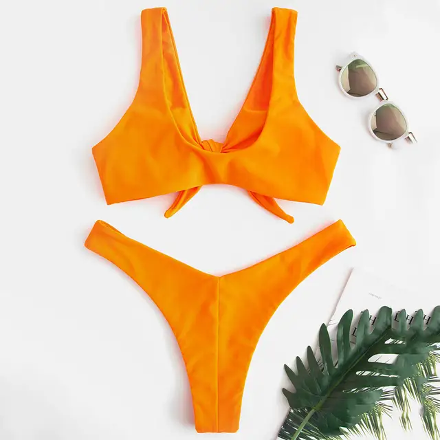 padded scoop neck bikini