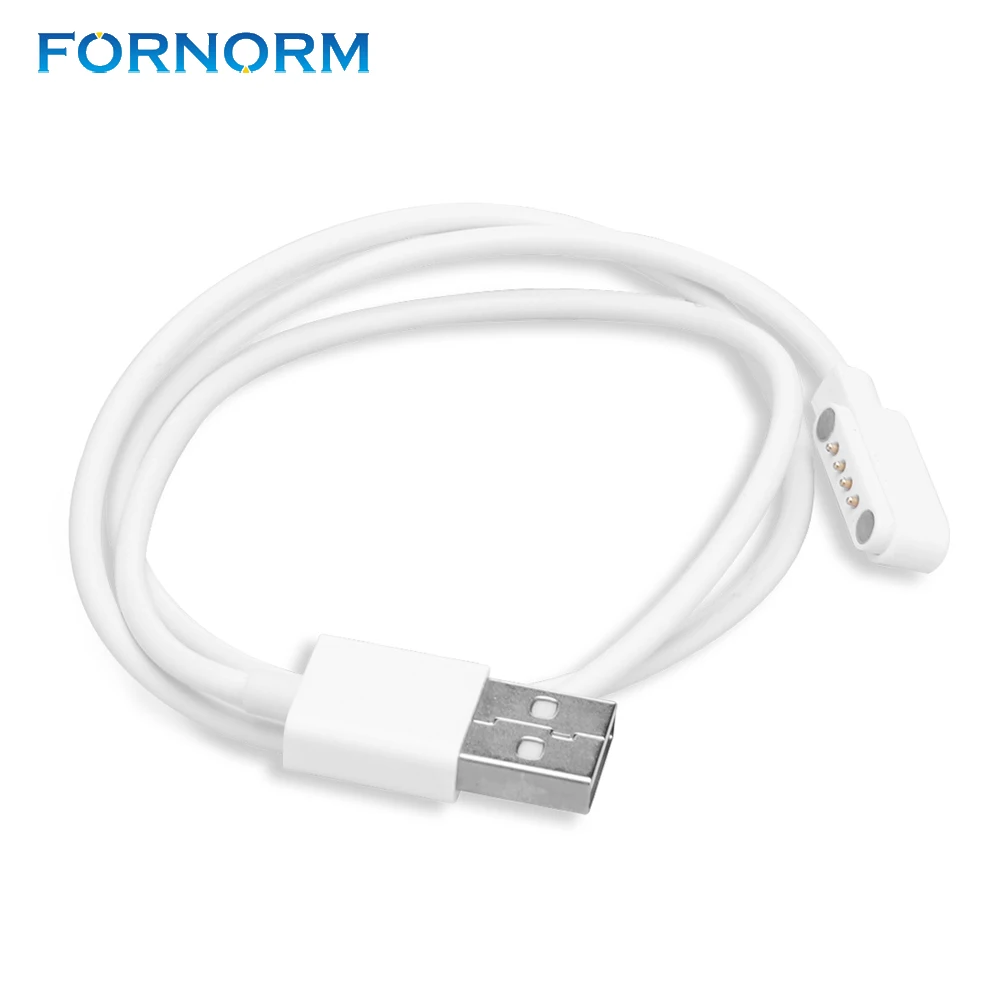 Магнитный зарядный кабель FORNORM с USB 2 0 штекер на 4 контакта Pogo шнур для умных часов