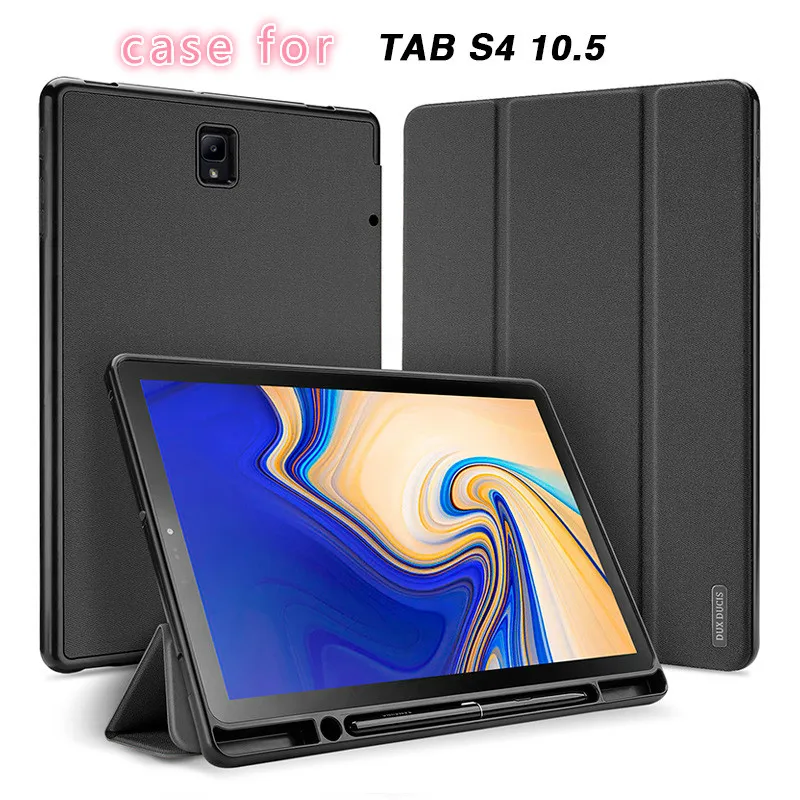 

case for TAB S4 10.5 Tablet Cover Anti-fall three fold leather case Smart sleep cross-border