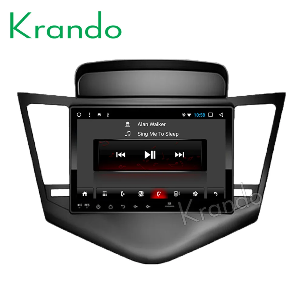 Top Krando Android 8.1 9" Full touch car Multmedia player for CHEVROLET CRUZE 2008-2012 player gps navigation system radio wifi BT 1