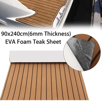 

240x90cm EVA Foam Teak Sheet Boat RV Yacht Synthetic Teak Decking Marine Boat Flooring Yacht Teak Decking Sheet Carpet Floor Pad