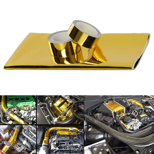

Gold Heat Protection Film Self-adhesive Heat Protection Tape Turbo Engine Insulating Sheet