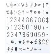 AAAJ-75pcs Замена букв и цифр символов черный для A4 кино письмо светильник коробка кино tic светильник коробка свадебные слова светильник