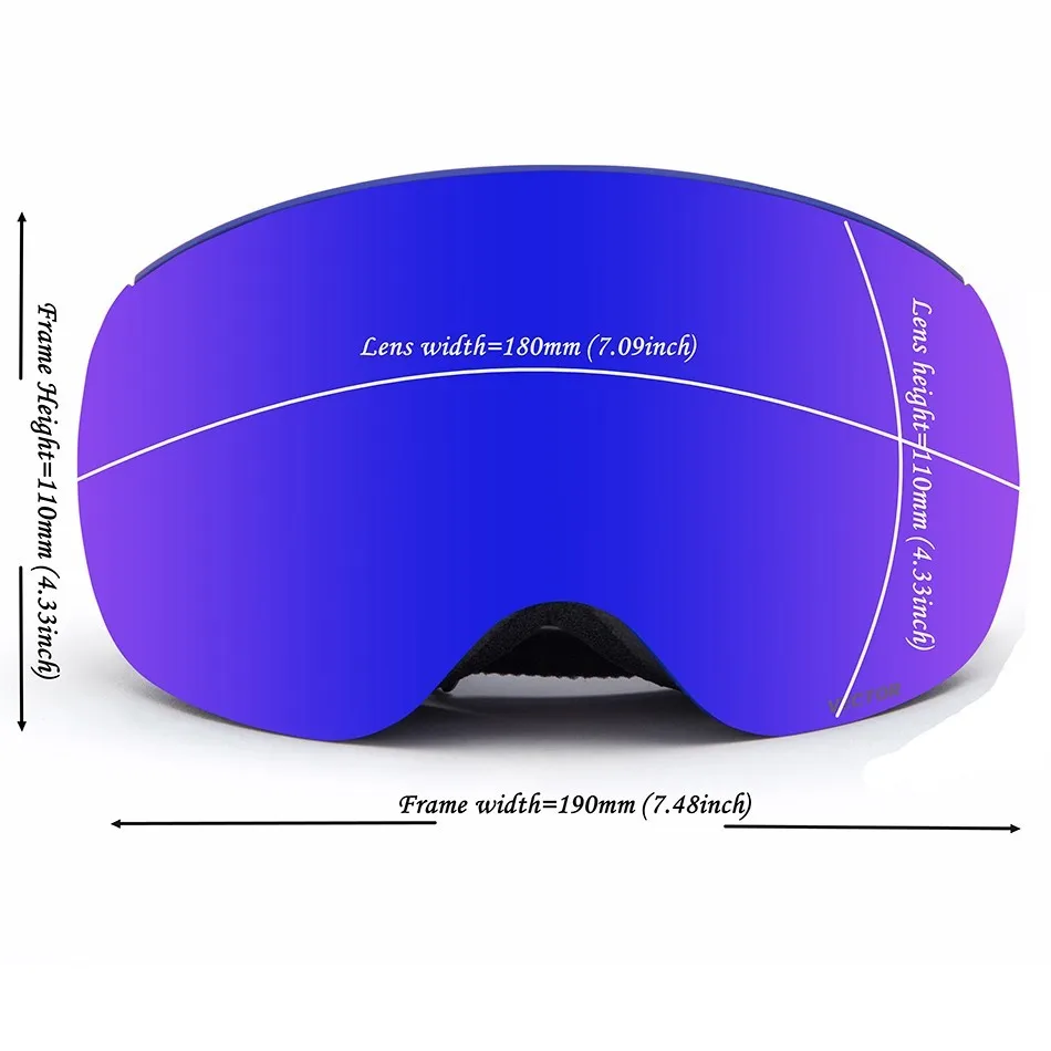Магниты OTG лыжные очки UV400 сноуборд снежные очки противотуманные Сменные линзы и рамка сферические широкий вид солнцезащитные очки