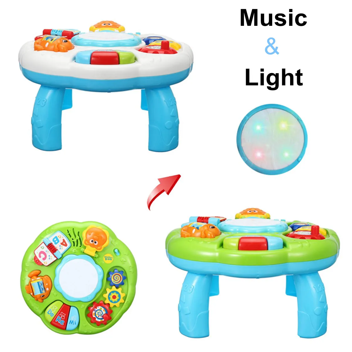 

Learning Educational Baby Toy Musical Table Play Activity Center Game Machine Toy Table Musical Instrument for Children Gifts