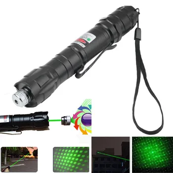 

High Power Green Laser Pointer 405nm 5mW Laser Pen Adjustable Powerful Starry Head Hunting Optics Lasers