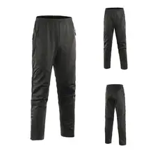 Для мужчин светоотражающие полосы лоскутное эластичный пояс длинные велосипедные штаны Открытый, одежда пуловер спорт зима