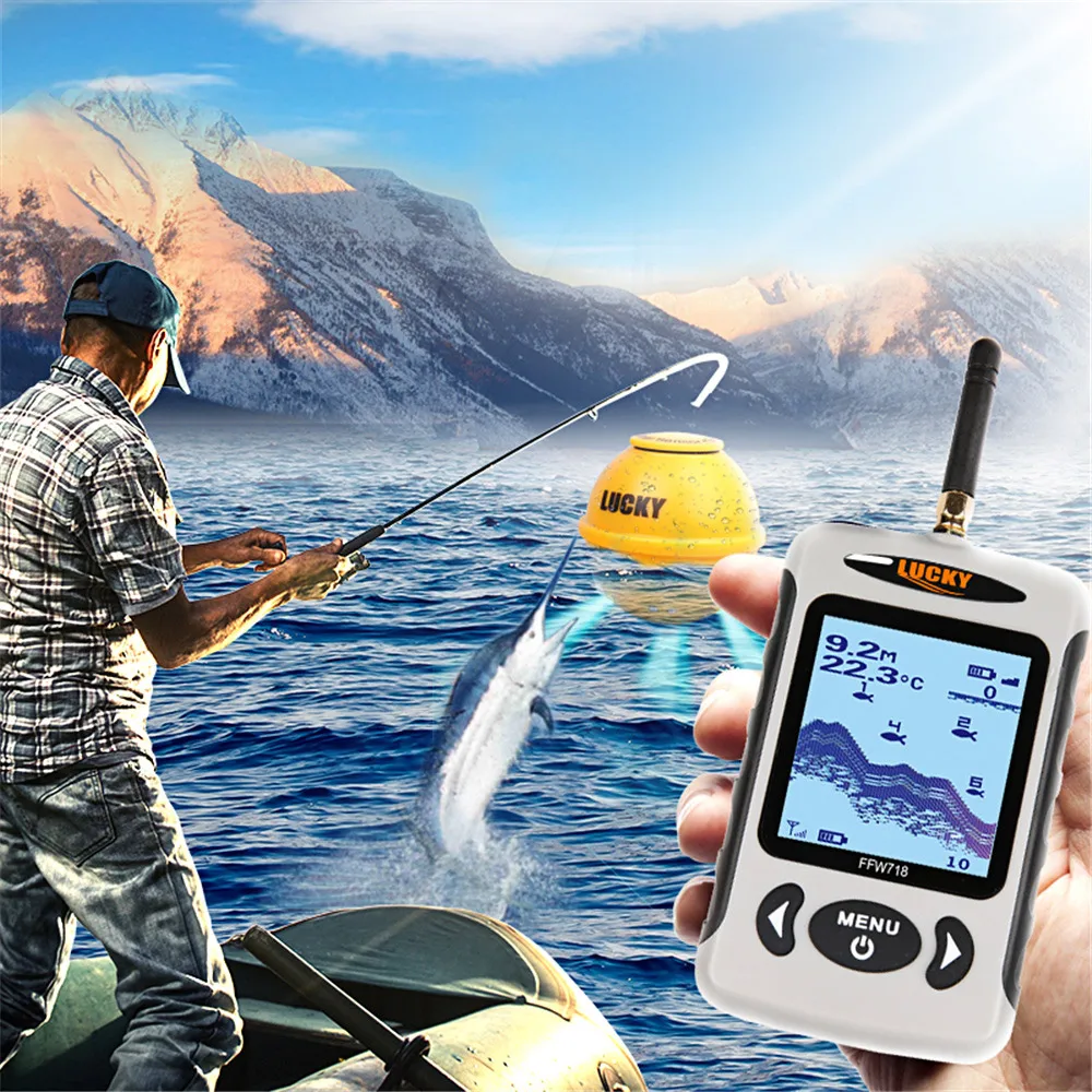 Lucky FFW718LA Wireless Portable font b Fish b font font b Finder b font 45M 135FT
