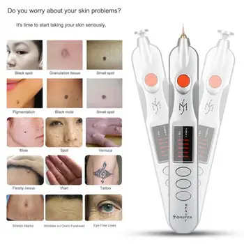 

Professional Freckle Wrinkle Mole Tattoo Removal Double Eyelids Machine Wart Dark Spots Tattoo Scars Removal Ionic Pen Supplies