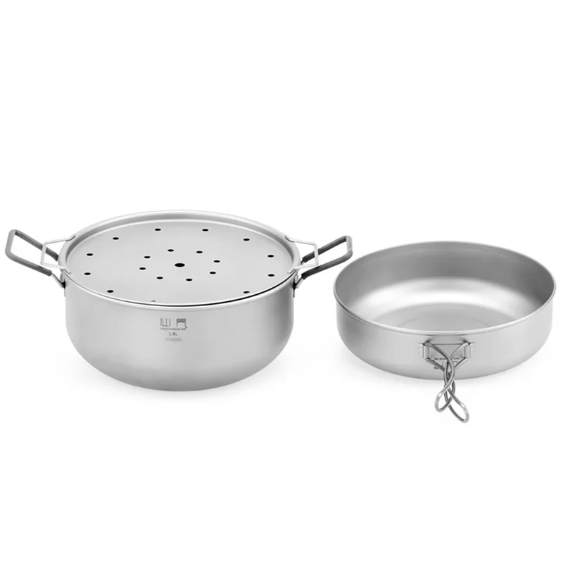 

Keith Mi6015 Portable Outdoor Multiple Functions Steamer 1800mL and 900mL Corrosion Resistance Camping Traveling Daily Use Pot