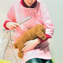 Водонепроницаемый анти-палки щетка для шерсти с длинным рукавом фартук с карманами для купания животных