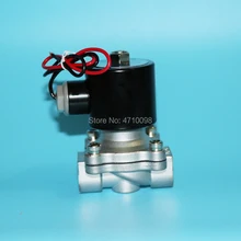 3/", 1/2", 3/", AC220V, DC12V/24 V Нержавеющая сталь 304 N/O электромагнитный клапан пневматический клапан для воды, воздуха на дизельном топливе, керосине внутренний газа