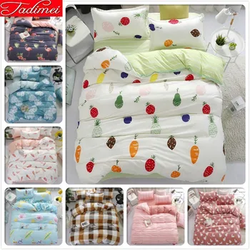 

3/4 pcs Bedding Set New Autumn Winter Soft Cotton Bed Linen Adult Kids Child Single Full Queen King Size Duvet Cover Bedspreads