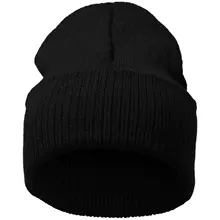 HTHL-одноцветная полоска, вязаная шапка черного цвета