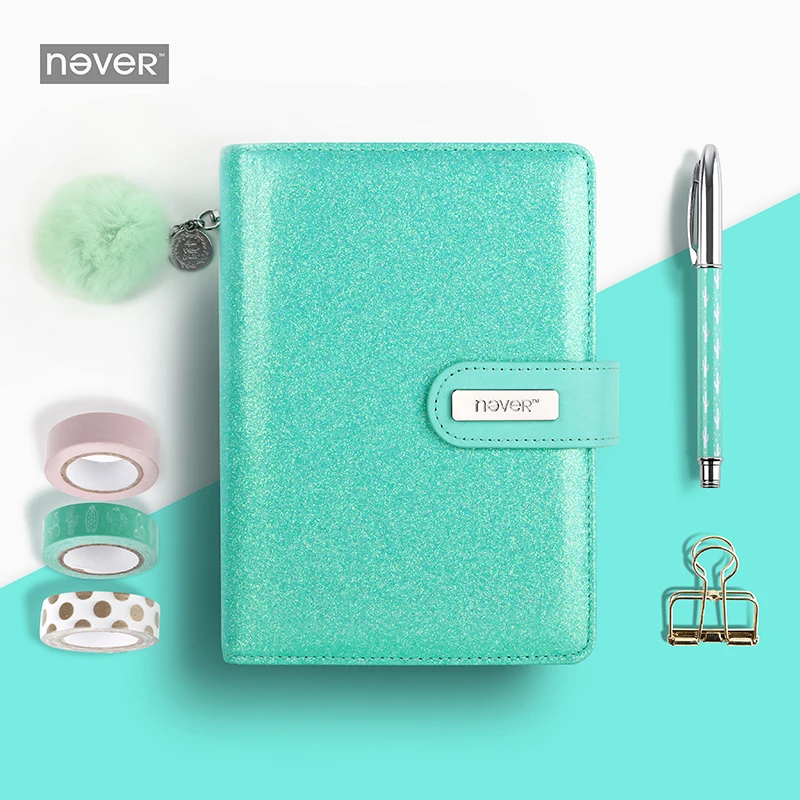 

NEVER Cactus Series Spiral Notebook A6 Planner Diary Schedule Book Leather Cover Organizer Agenda Stationery School Supplies