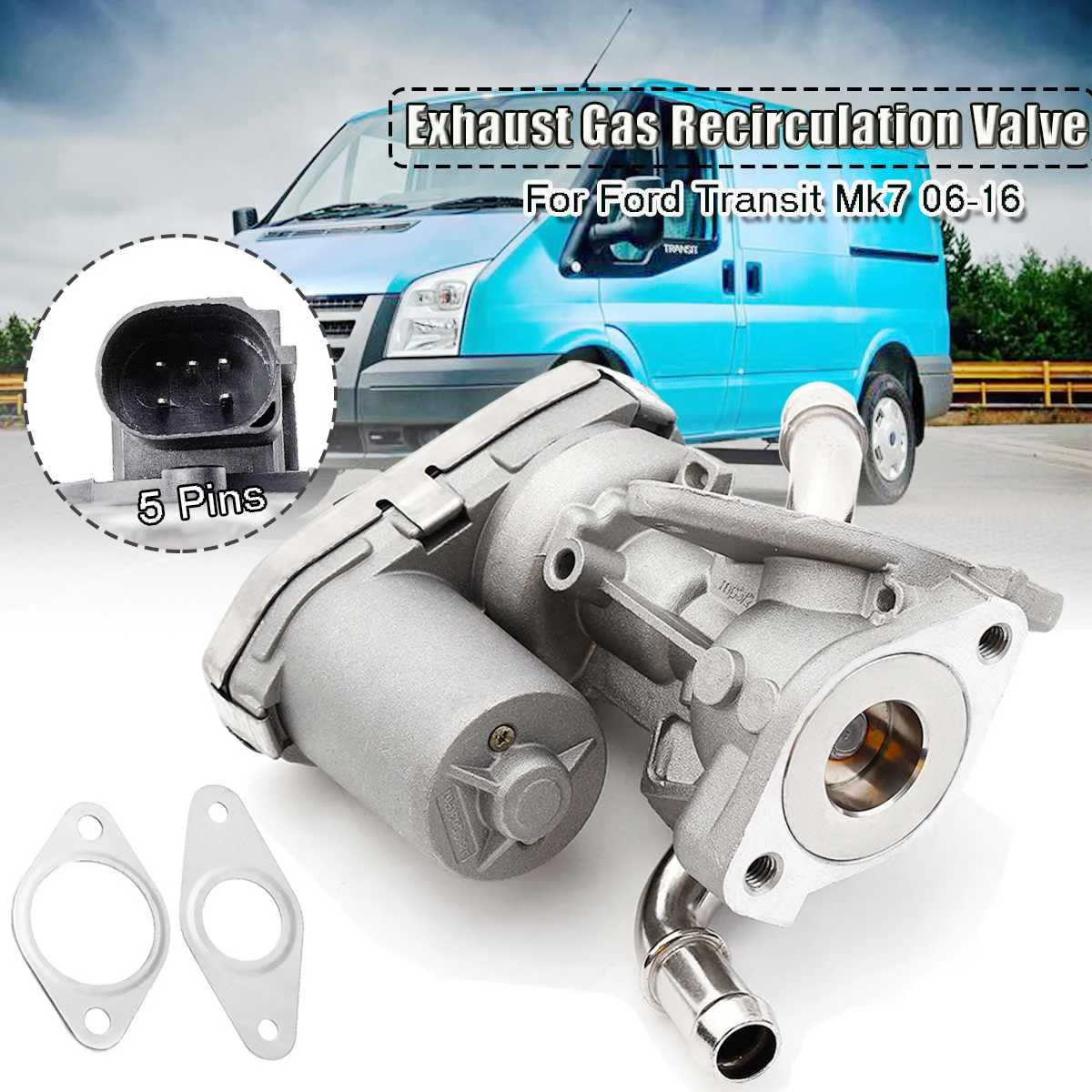 

2EGR 5 Pins Air Valve For Ford Transit Mk7 2.2 2.4 3.2 TDCi Water Cooled 1480549 1480560 8C1Q9D475AA