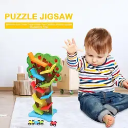 Многоцветный Деревянный фруктовый дерево трек игрушка-планер детские головоломки Развивающие игрушки бусины игрушки Обучающие