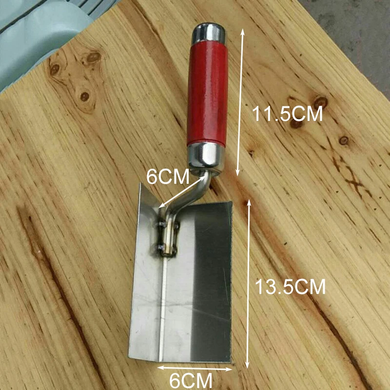 INSIDE CORNER TROWEL STAINLESS STEEL BLADE POINTED INTERNAL PLASTERING DIY NEW
