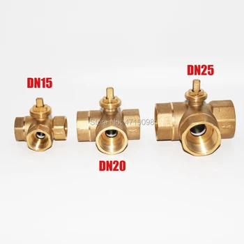 

3 way valve body DN15 DN20 DN25 for AC220V/AC24V electric motorized ball valve