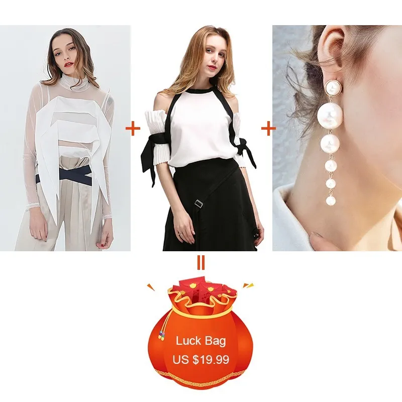 TWOTWINSTYLE 3 шт./лот распродажа водолазка Лоскутные оборки футболка с открытыми