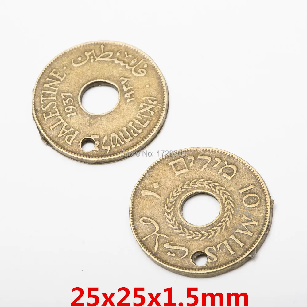 Coin Charm European Ancient 10 BURO cent Centime 10 pcs 25 mm 23 mm Antique Bronze Metal Pendants pendientes for Jewelry